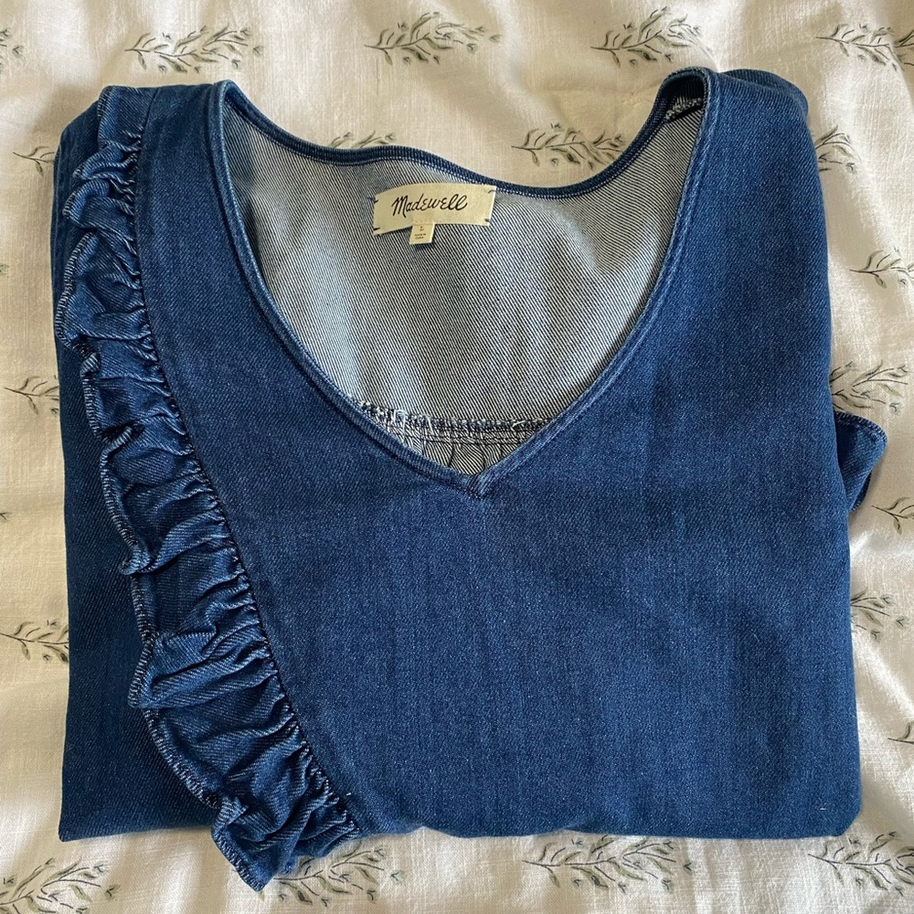 Madewell ruffle top